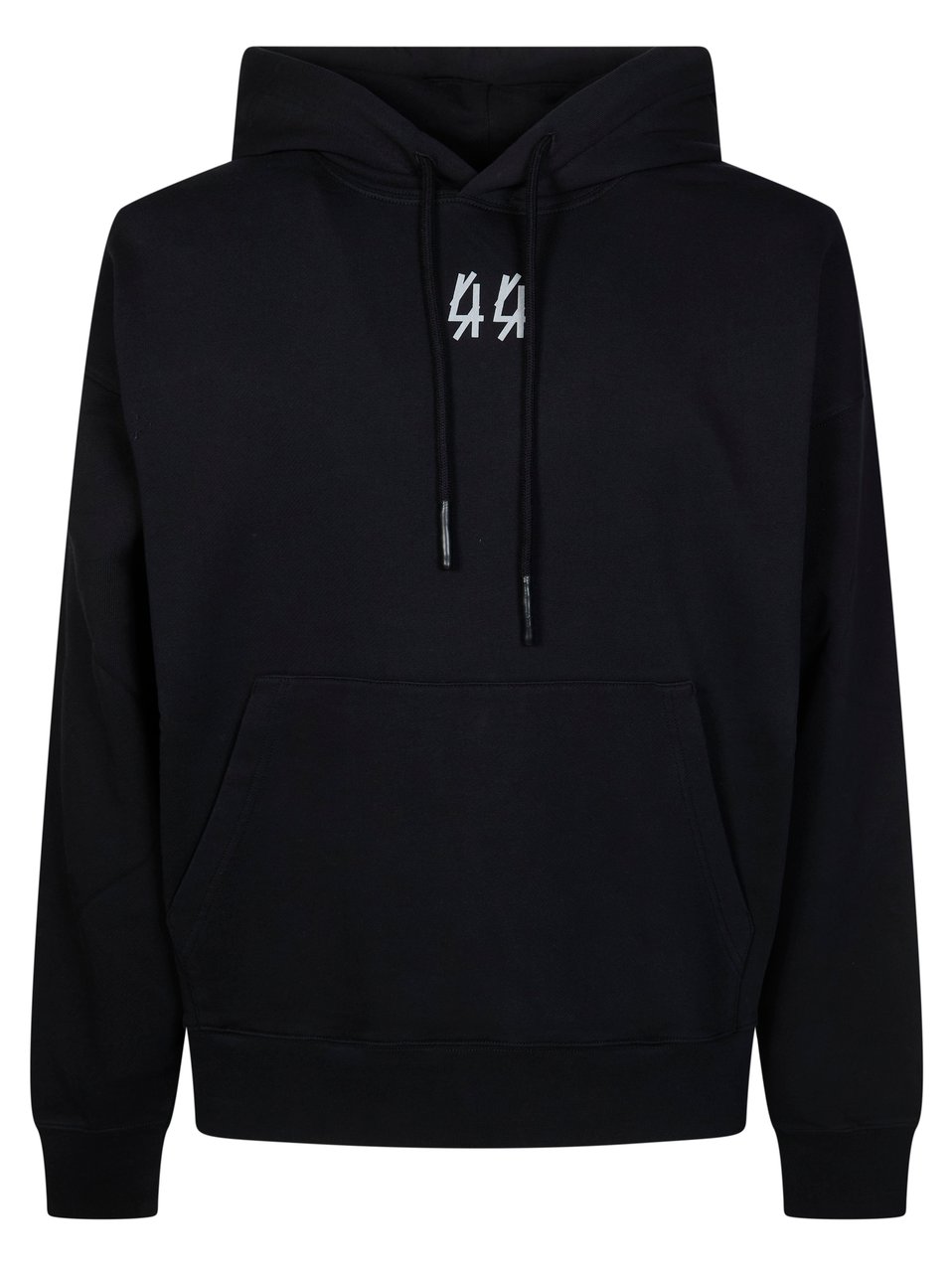 44 Label Group Black Logo Mini Cropped Hoodie Zwart