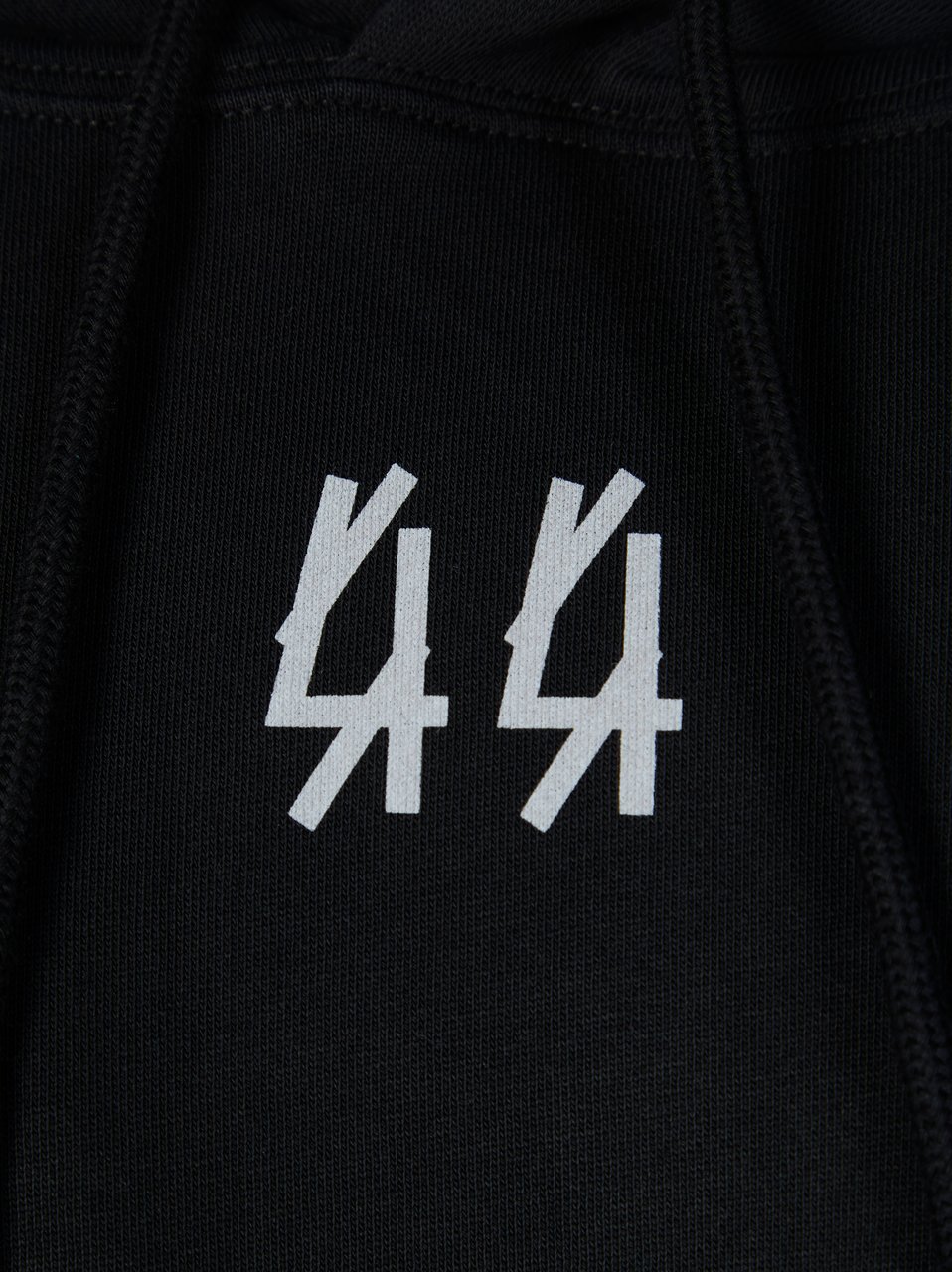 44 Label Group Black Logo Mini Cropped Hoodie Zwart