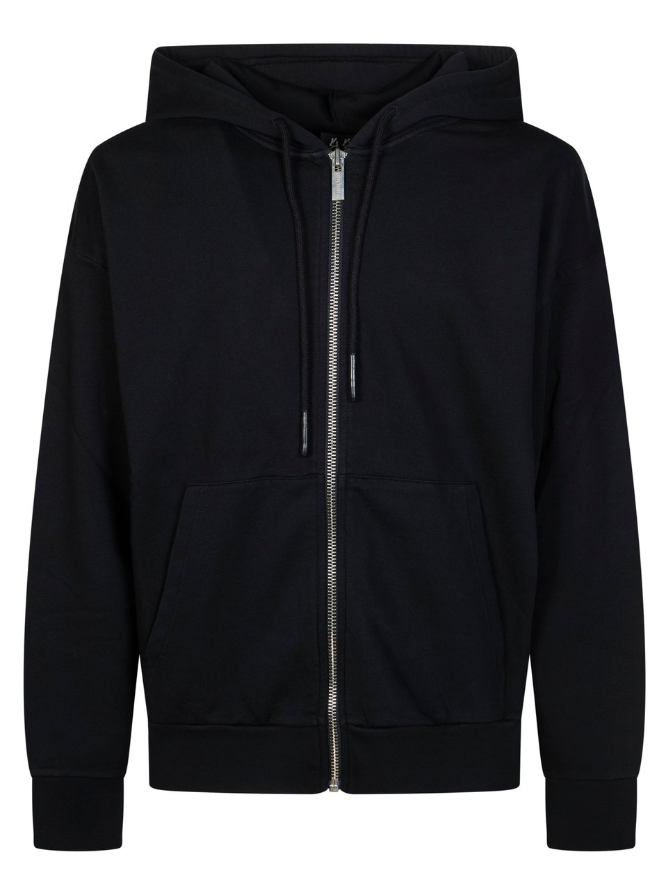 44 Label Group White Graphic Print Zip Hoodie Zwart