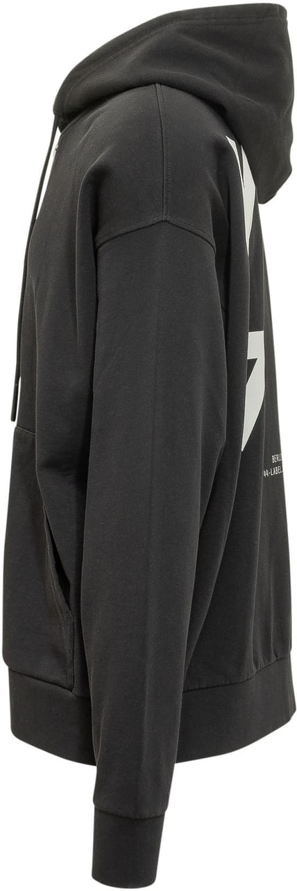 44 Label Group Felpa con Cappuccio e Zip Zwart