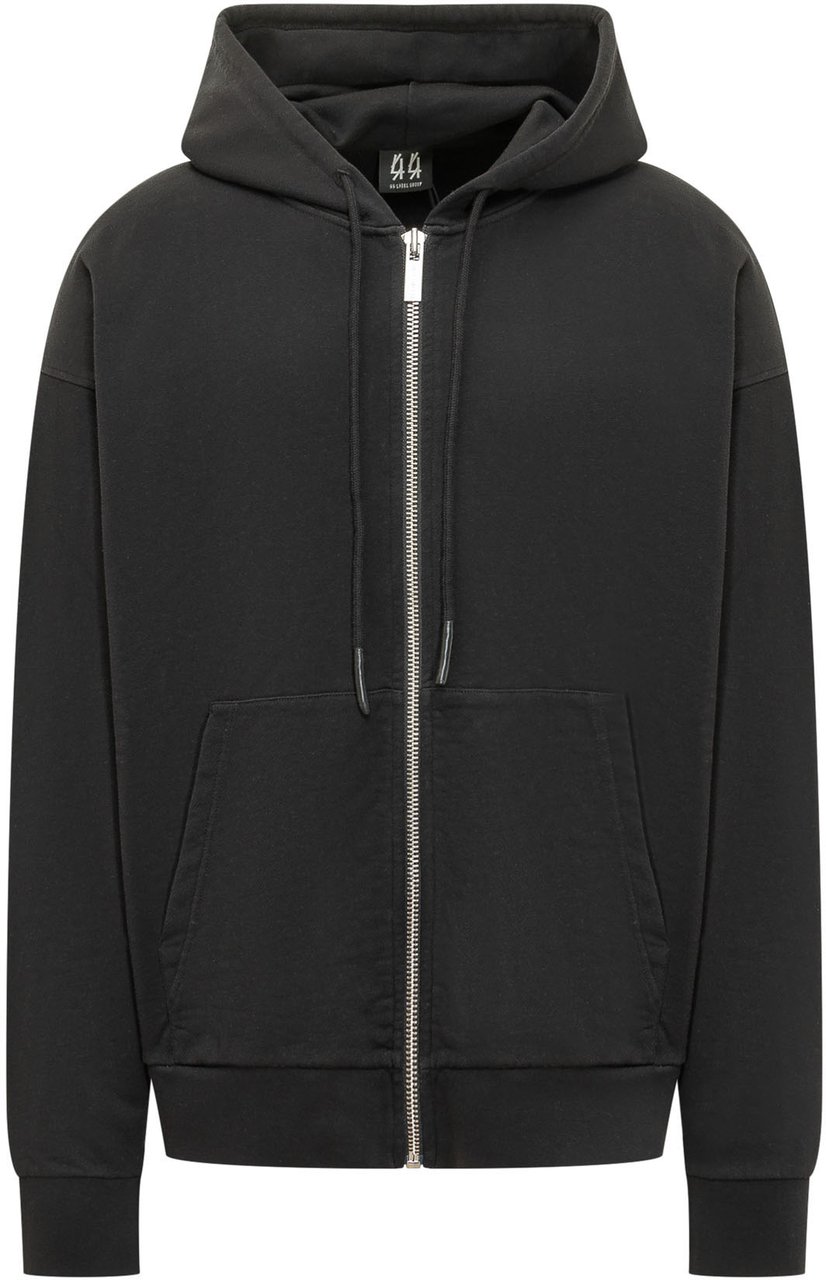 44 Label Group Felpa con Cappuccio e Zip Zwart