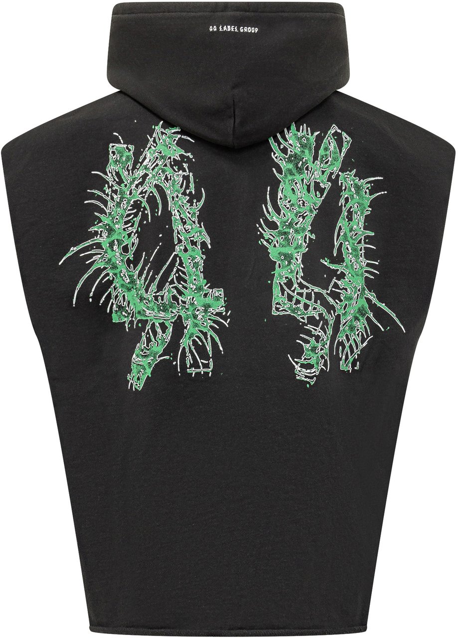 44 Label Group SLEEVELESS HOODIE Zwart