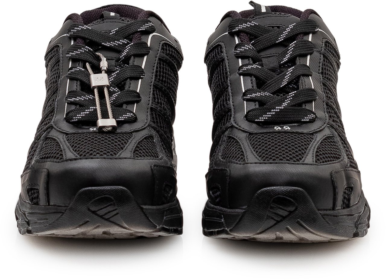 44 Label Group Sneakers Dragger con Lacci e Inserti in Mesh Zwart