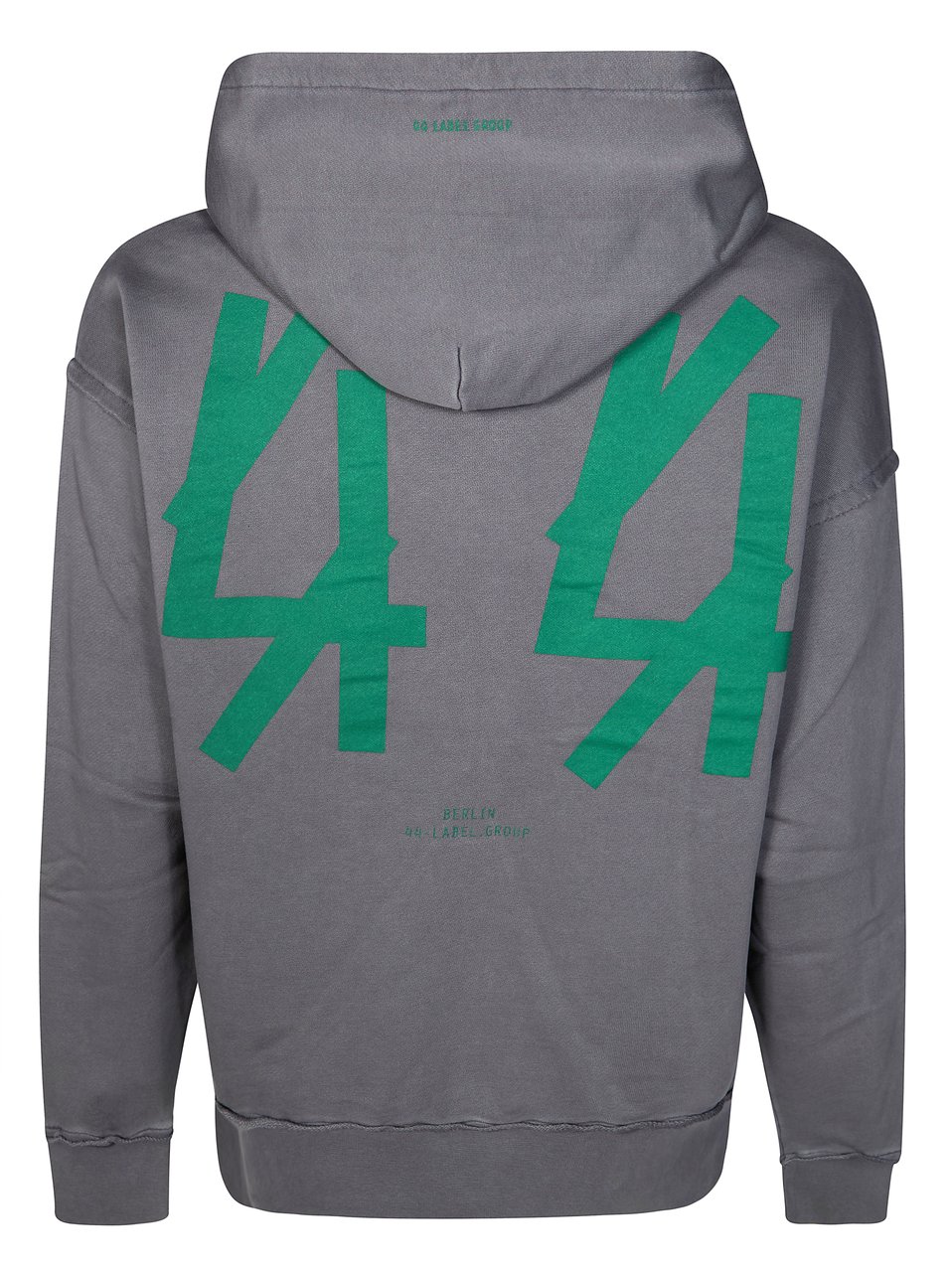 44 Label Group Muted Grey Green Graphic Hoodie Grijs