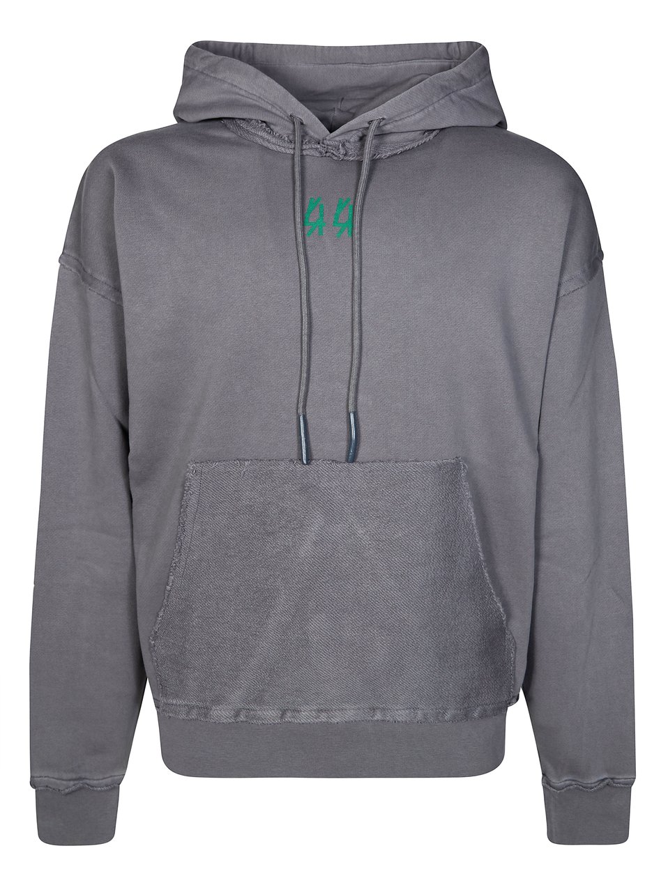 44 Label Group Muted Grey Green Graphic Hoodie Grijs