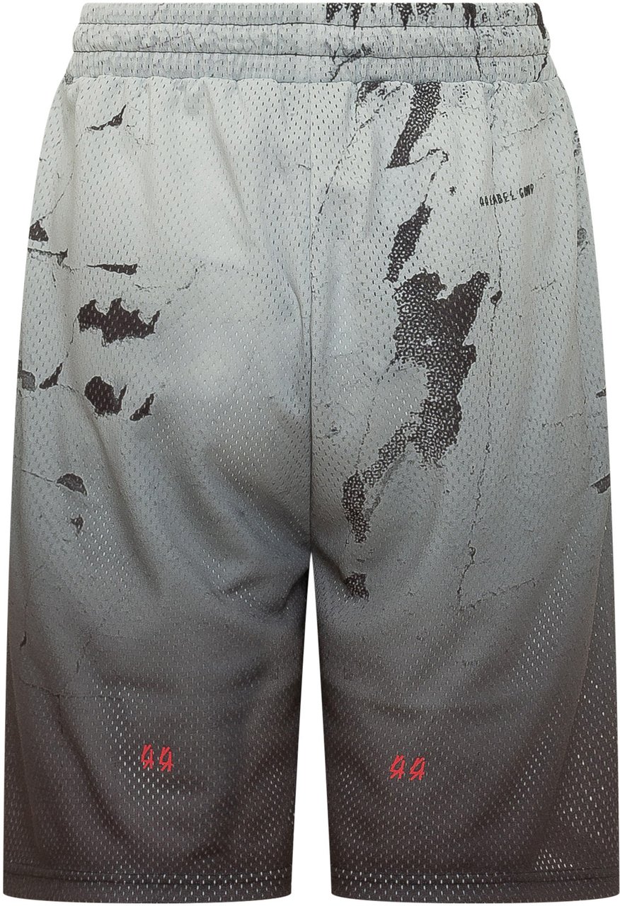 44 Label Group Shorts in Rete con Stampa Grafica Lichtgrijs