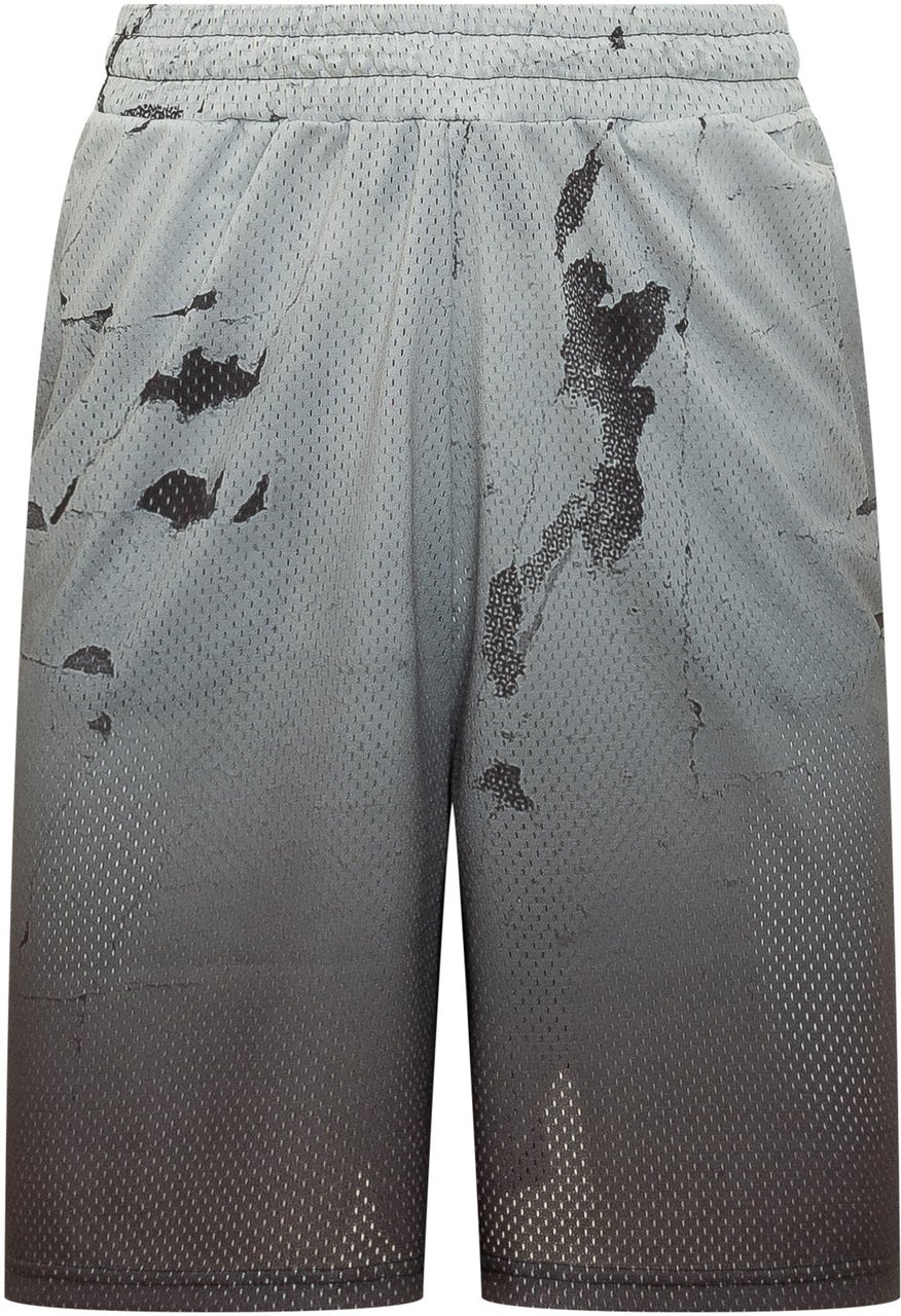 44 Label Group Shorts in Rete con Stampa Grafica Lichtgrijs