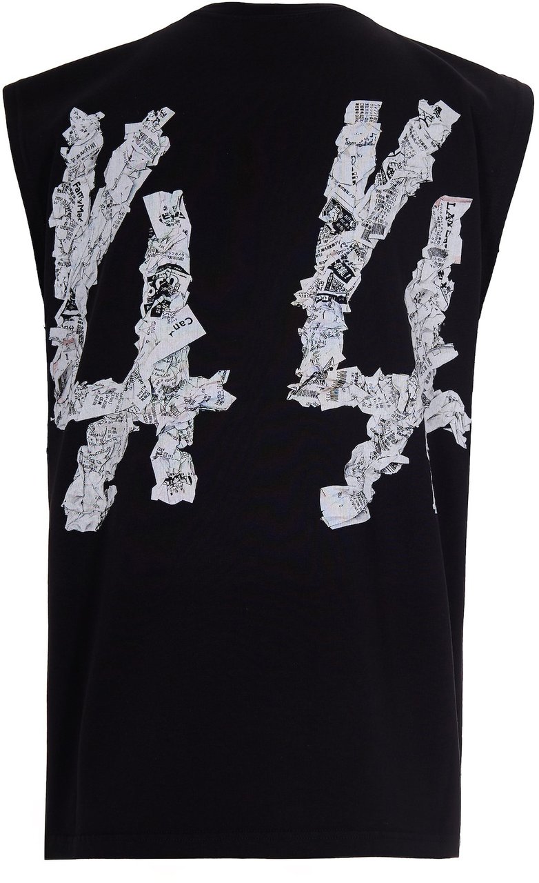 44 Label Group T-Shirts And Polos Black Product Dirty White Zwart