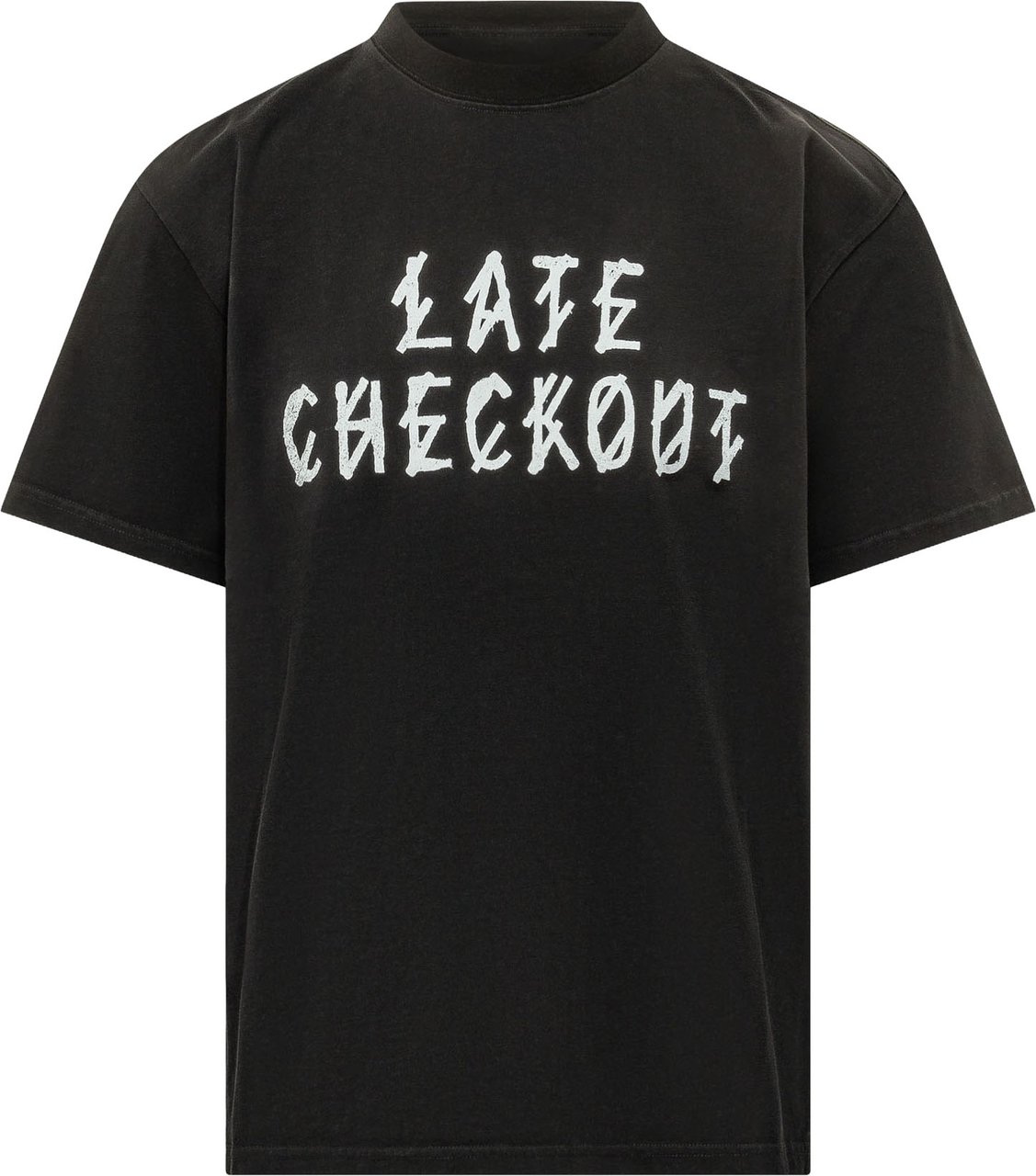 44 Label Group T-shirt Late Checkout con Stampa Zwart