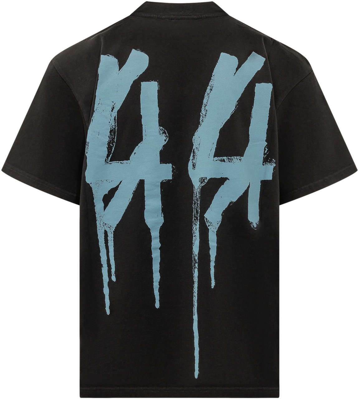 44 Label Group T-shirt con Logo Frontale Zwart