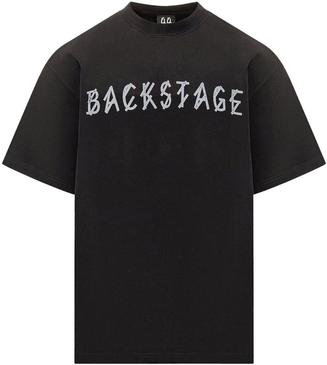 44 Label Group BACKSTAGE PRINT T-SHIRT BLACK Zwart