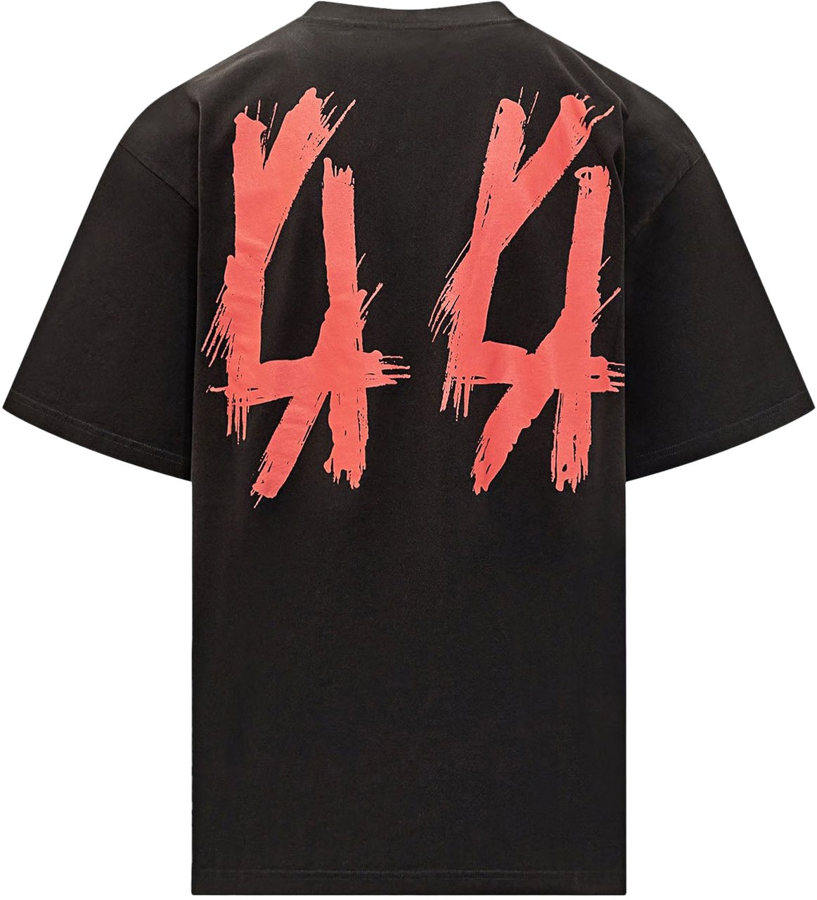 44 Label Group FRONT ROW PRINT T-SHIRT BLACK Zwart