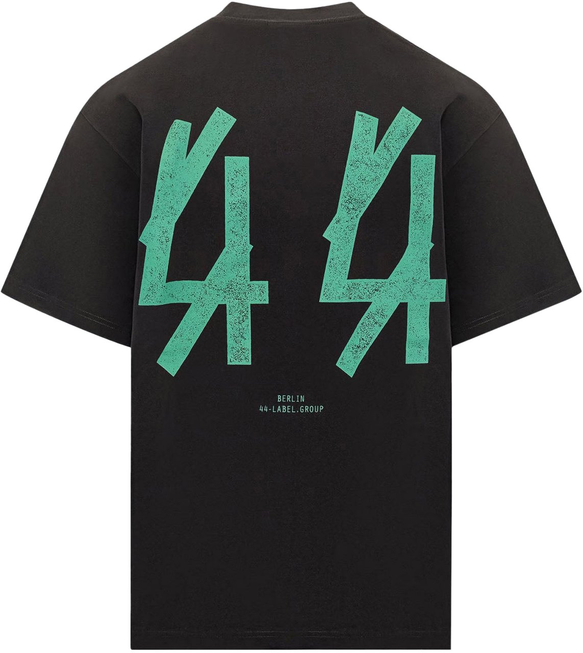 44 Label Group GUESTLIST PRINT T-SHIRT BLACK Zwart