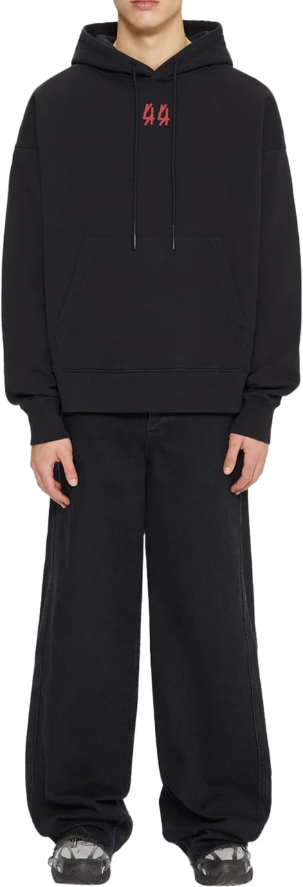 44 Label Group LOGO HOODIE BLACK Zwart