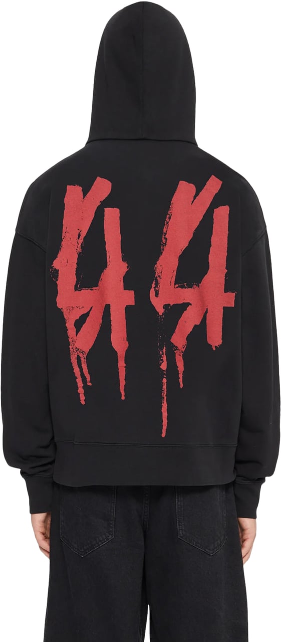 44 Label Group LOGO HOODIE BLACK Zwart