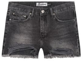 Malelions Malelions Women Damaged Denim Shorts Zwart