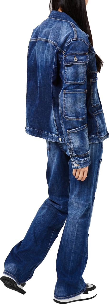Dsquared2 Tactical Jean Denim Jacket Blauw