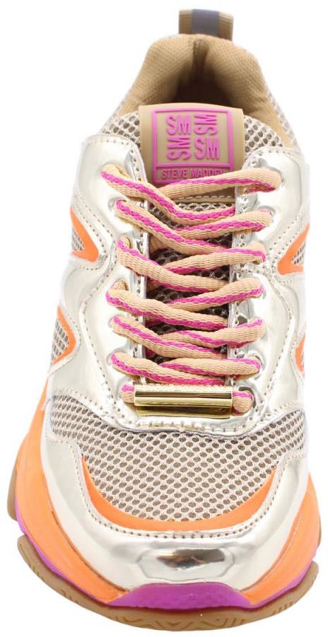 Steve Madden Dames Medallist2 Sneaker Beige/Multi Beige