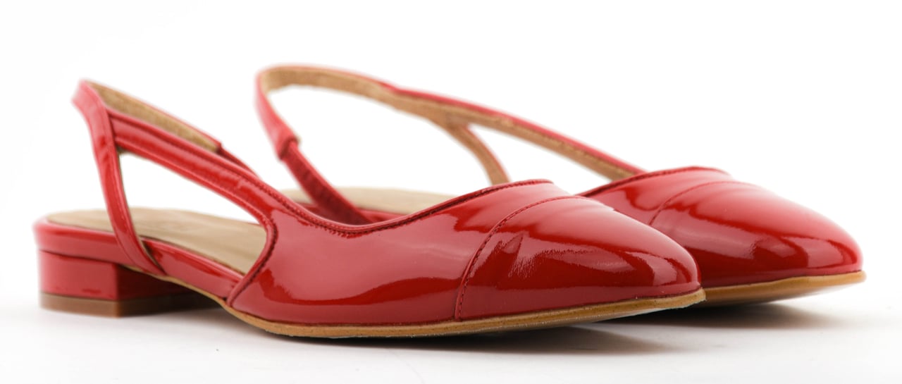 Toral X Pw Manhattan Slingback Patent Red Rood