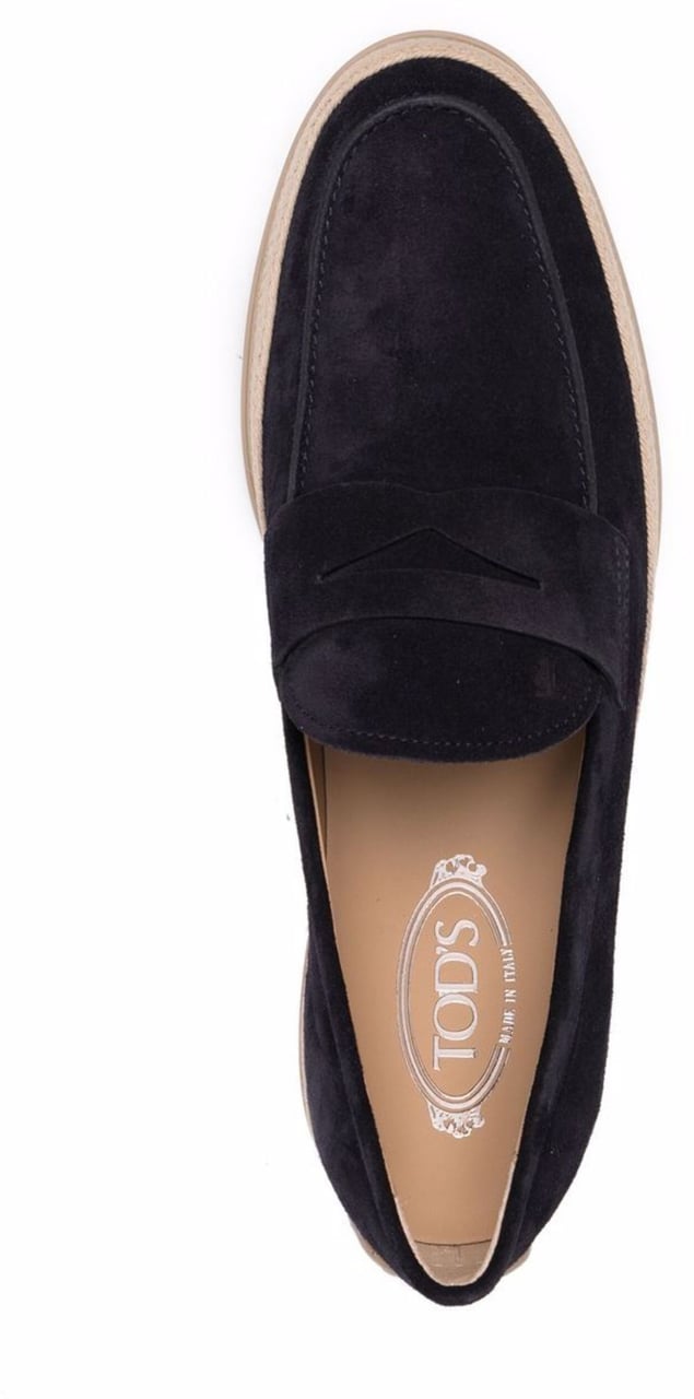 Tod's Heren Gomma Rafia Mocassin Blauw Blauw
