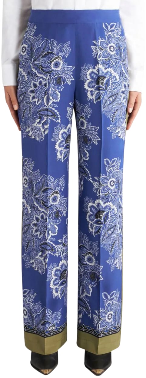 Etro Trousers Blue Blauw