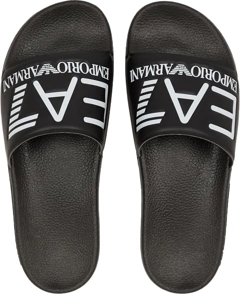 EA7 Slippers Zwart Zwart