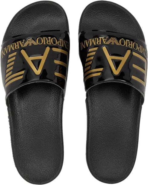 EA7 Slippers gold black Zwart