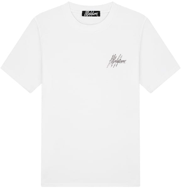 Malelions Men Splash T-Shirt - White Wit