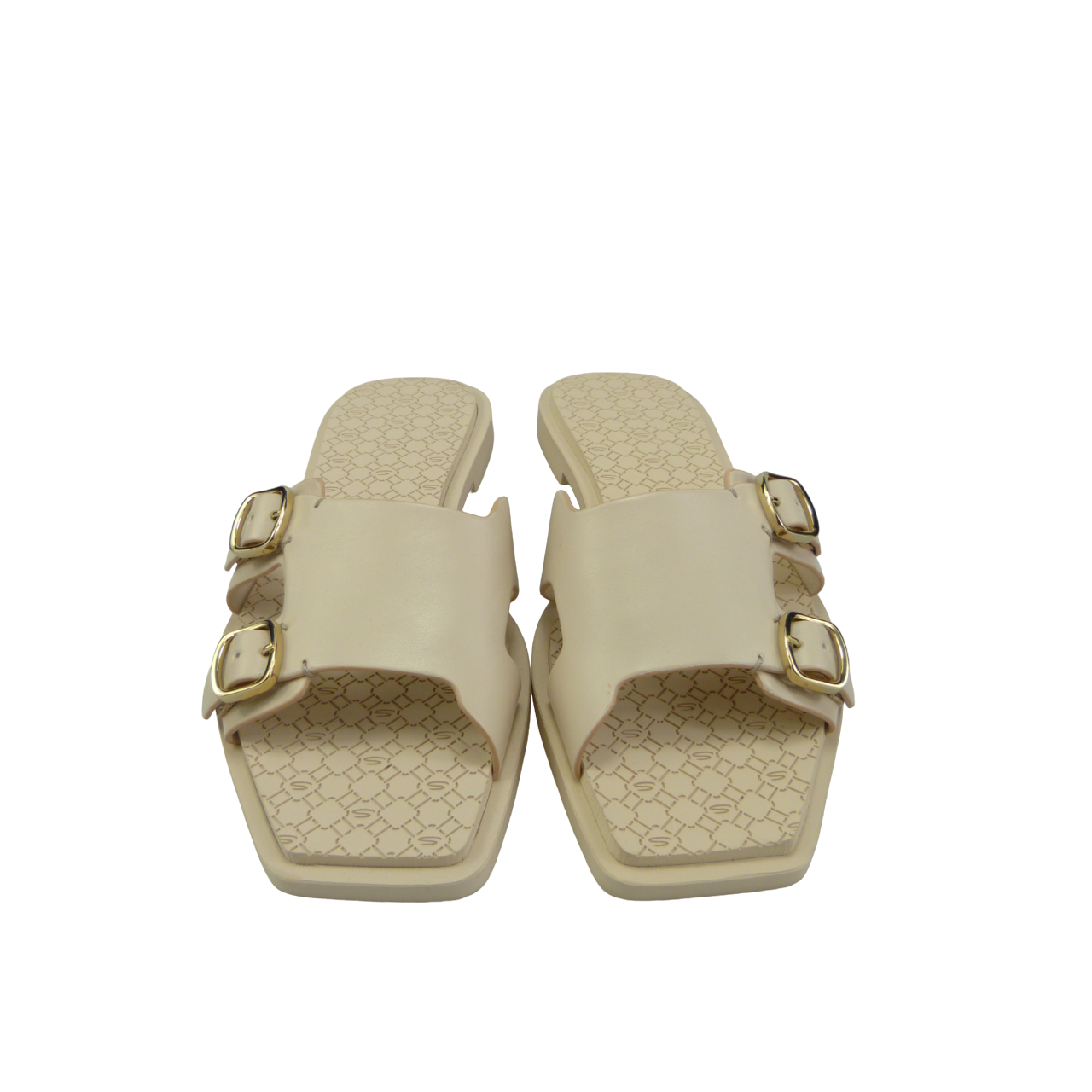 Santoni Sandalo slide con doppia fibbia beige Beige