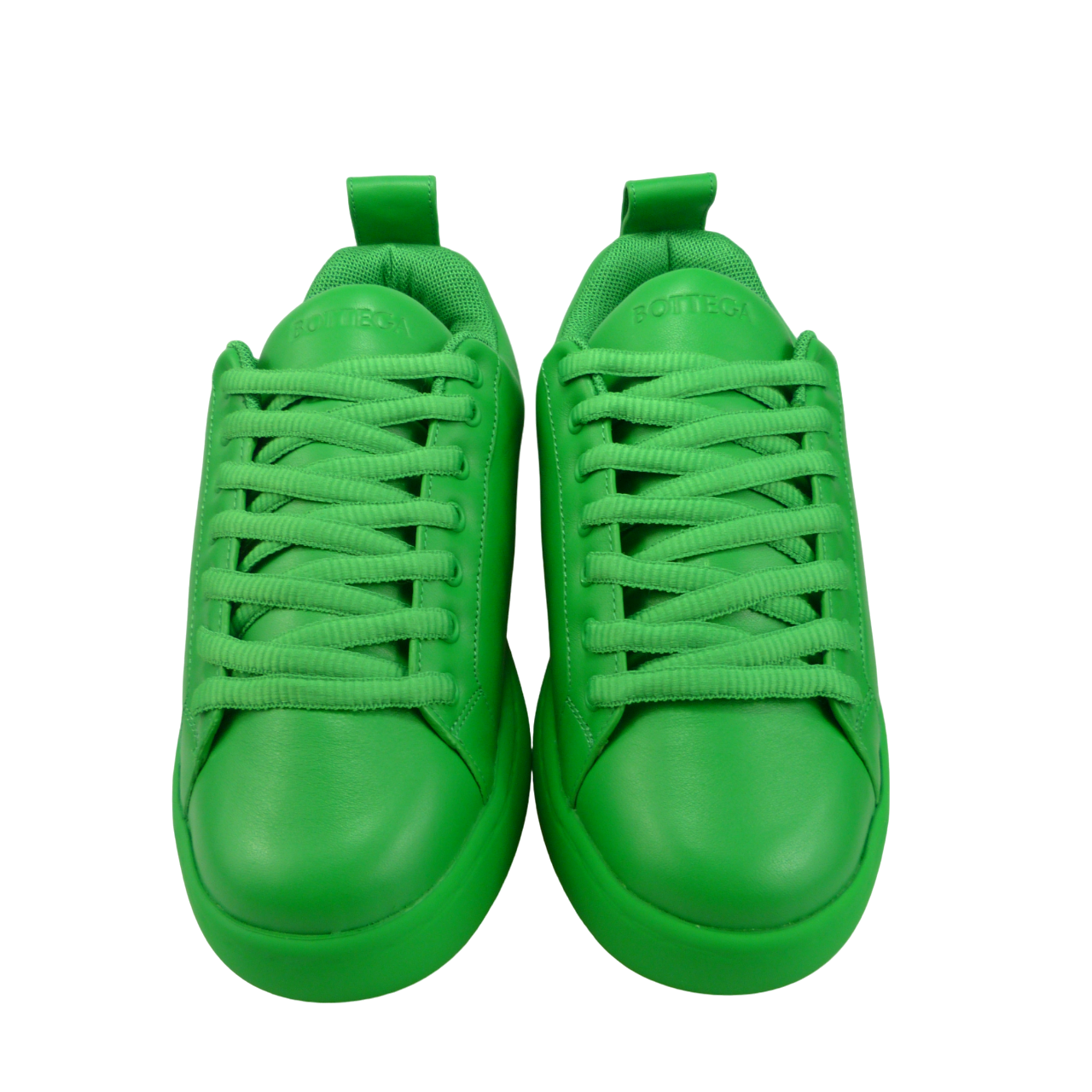 Bottega Veneta Sneakers verde in pelle Groen