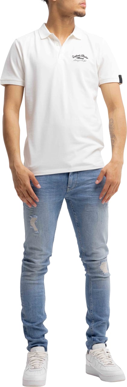 Quotrell Atelier Milano Chain Polo | White/black Wit