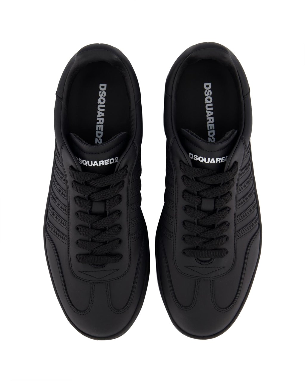 Dsquared2 Heren Lace-Up Low Top Sneakers Zwart