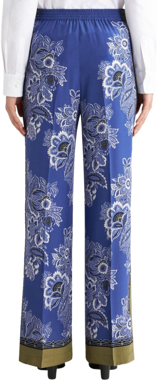 Etro Trousers Blue Blauw