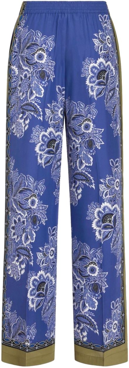 Etro Trousers Blue Blauw