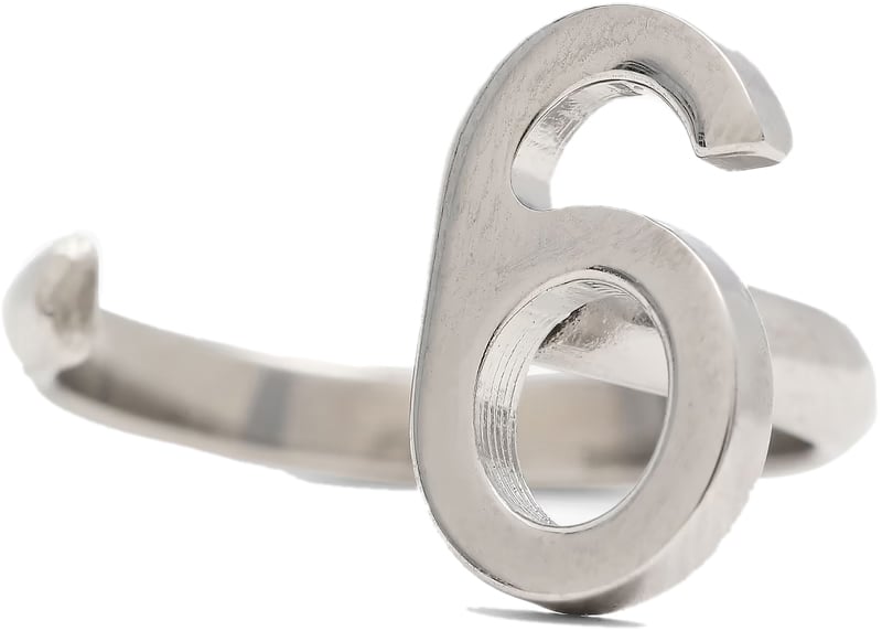 Maison Margiela 6 Logo Set Of 2 Rings Zilver
