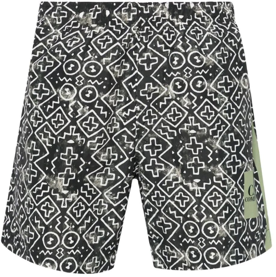 CP Company Zwemshort print groen wit Groen
