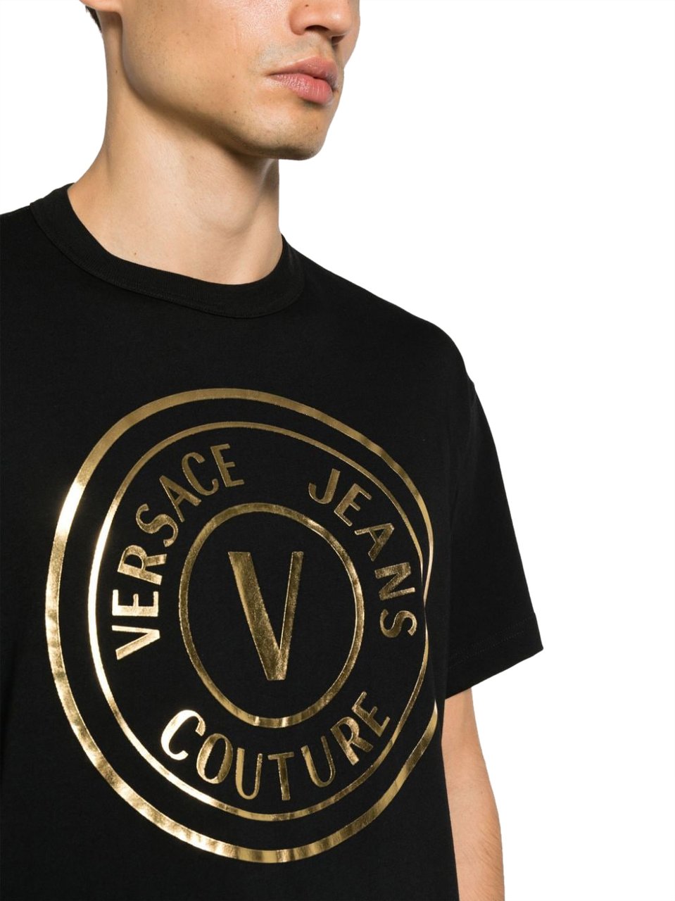 Versace Jeans Couture Versace Jeans Couture T-shirts And Polos Black Zwart