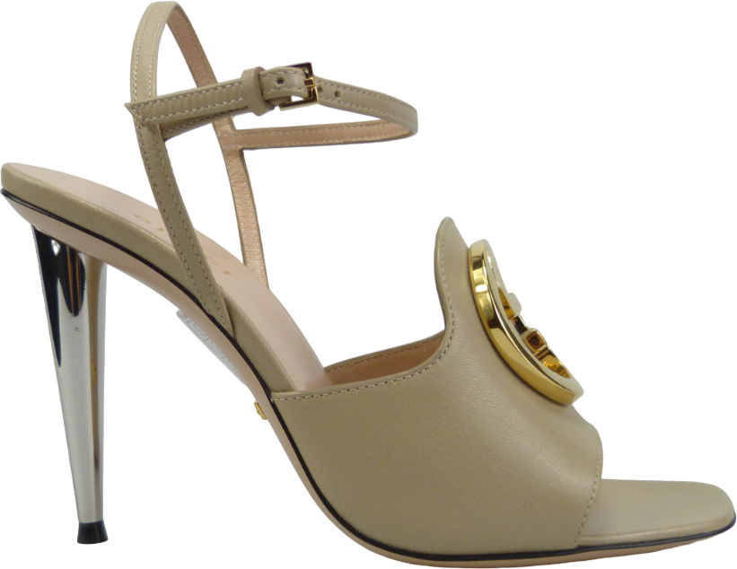 Gucci Sandalo con tacco Blondie beige Beige