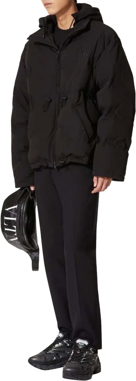 Valentino Garavani Vlogo Puffer Jacket Zwart