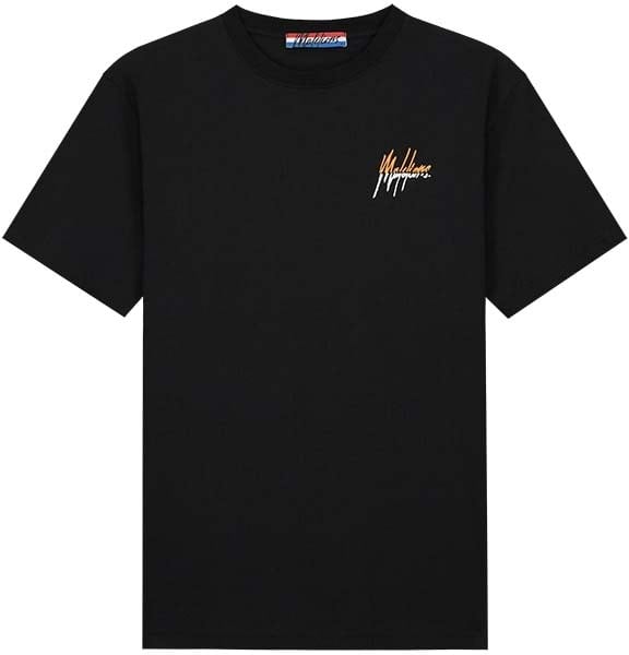 Malelions Malelions Men Regular Split T-Shirt Zwart