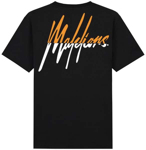 Malelions Malelions Men Regular Split T-Shirt Zwart