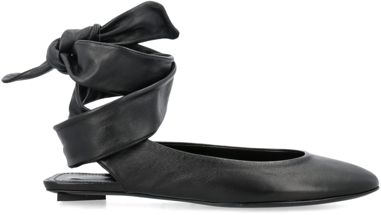 The Attico Cloe Ballerina Nero Zwart