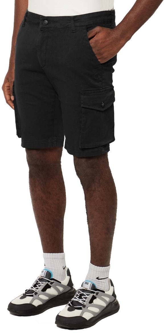 My Brand BASIC VARSITY CARGO SHORT | BLACK Zwart