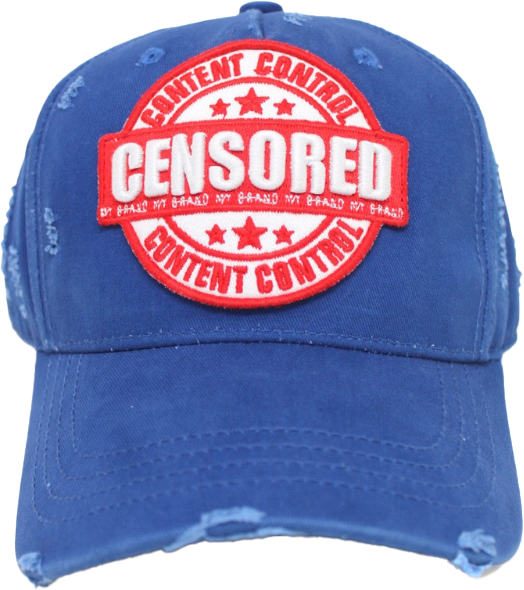 My Brand Censored Cap | KOBALT BLUE Blauw