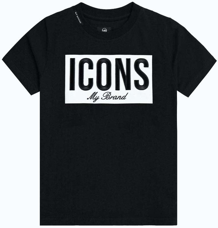 My Brand Icons Frame T-Shirt White | BLACK Zwart