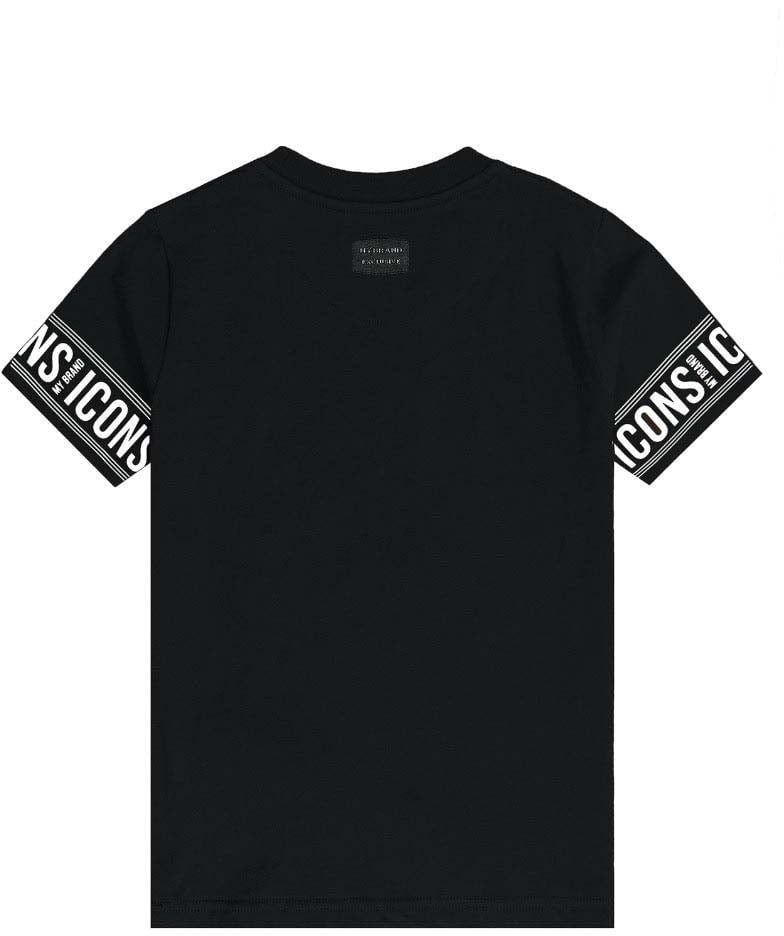 My Brand ICONS SLEEVE T-SHIRT | BLACK Zwart