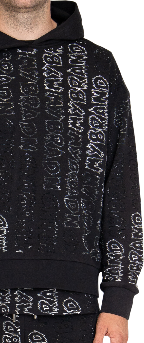 My Brand Rhinestone Gradient MB Joggingsuit Black | DARK GREY Grijs