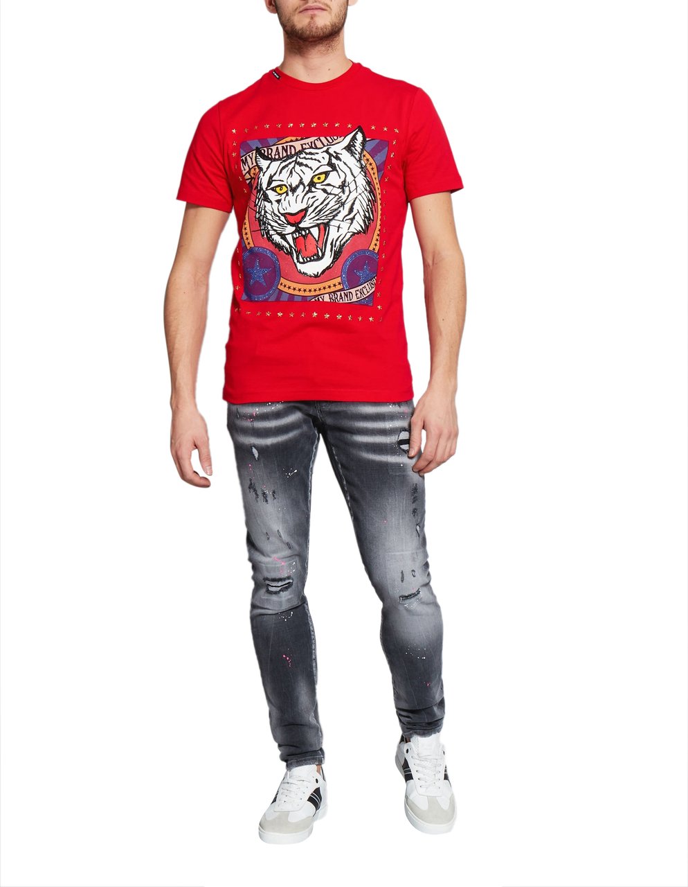 My Brand CARNIVAL TIGER T-SHIRT | RED Rood