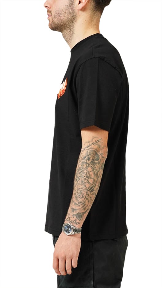 My Brand MY BRAND POPUP LOGO CHEST BLACK T-SHIRT | BLACK Zwart