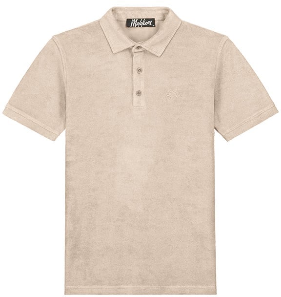 Malelions Malelions Men Signature Towelling Polo Taupe